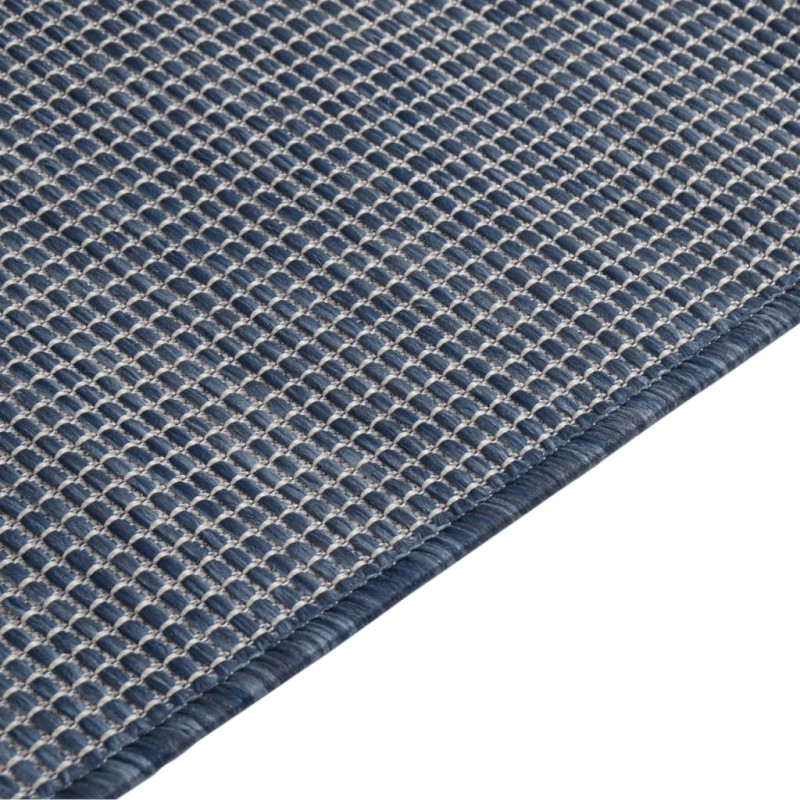 Produktbild för Utomhusmatta plattvävd 200x280 cm blå