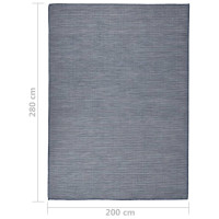 Miniatyr av produktbild för Utomhusmatta plattvävd 200x280 cm blå