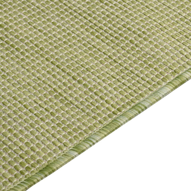 Produktbild för Utomhusmatta plattvävd 200x280 cm grön