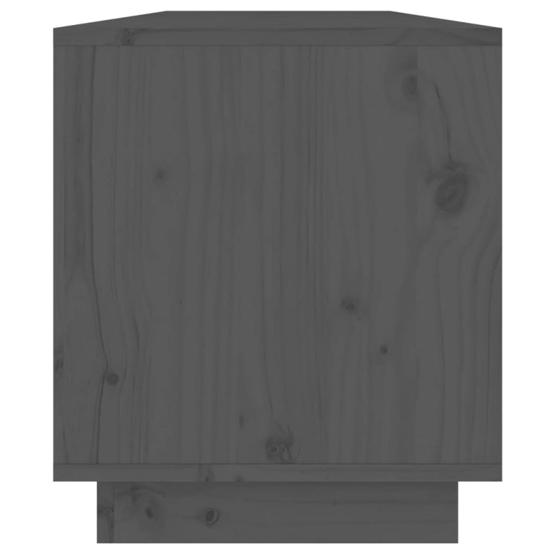 Produktbild för Tv-bänk grå 74x34x40 cm massiv furu