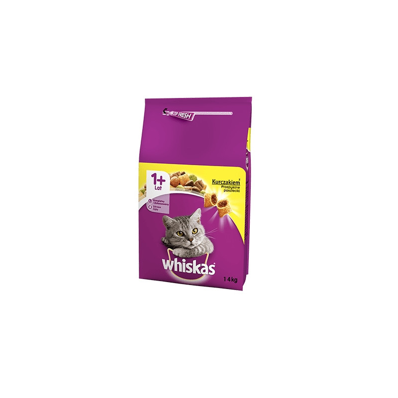 Produktbild för ‎Whiskas 5900951014352 torrfoder till katt 14 kg Vuxen Kyckling