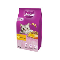 Produktbild för Whiskas torrfoder för vuxna katter med kyckling