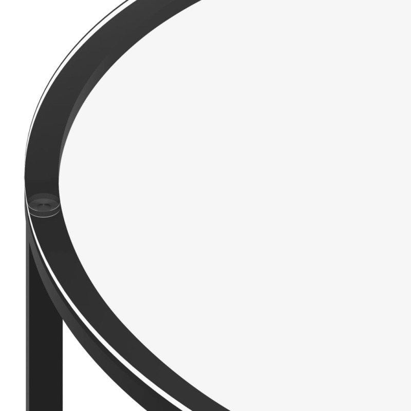 Produktbild för Soffbord svart och svart marmor 70 cm härdat glas