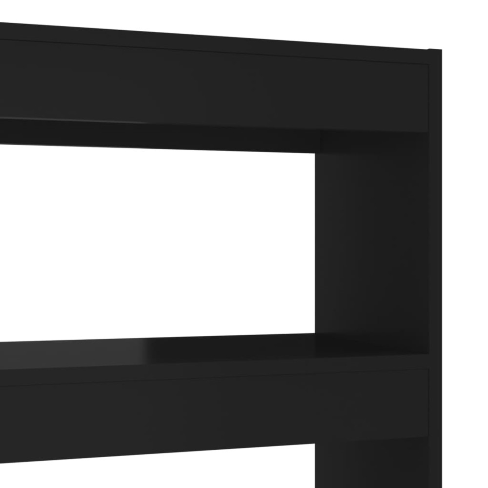 Produktbild för Bokhylla/Rumsavdelare svart 100x30x135 cm