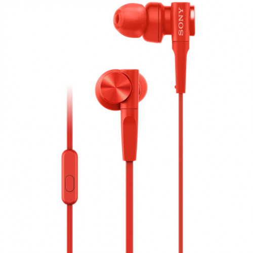 Sony Headset MDR-XB55AP Röd Sladd in-ear mic