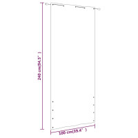 Produktbild för Balkongskärm blå 100x240 cm oxfordtyg