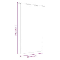 Produktbild för Balkongskärm röd 120x240 cm oxfordtyg