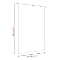 Produktbild för Balkongskärm röd 140x240 cm oxfordtyg