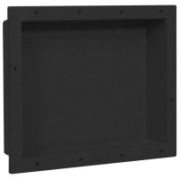 Miniatyr av produktbild för Infälld duschhylla niche matt svart 41x51x10 cm