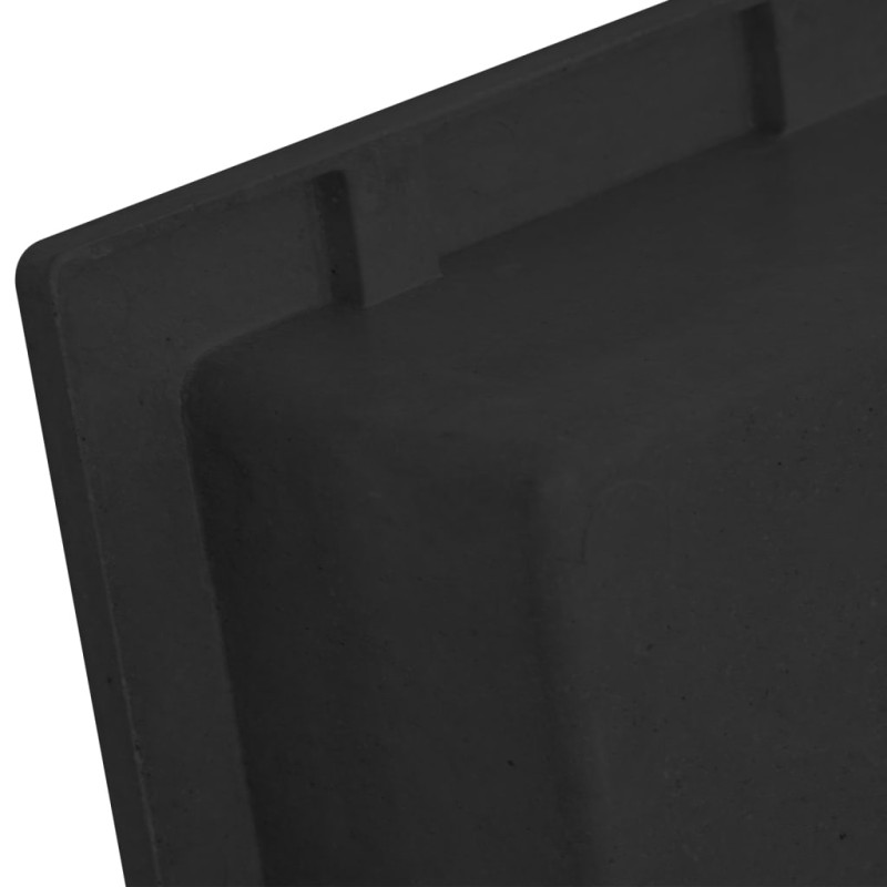 Produktbild för Infälld duschhylla niche matt svart 41x51x10 cm