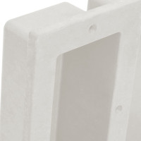 Produktbild för Infälld duschhylla niche 2 hyllor matt vit 41x51x10 cm