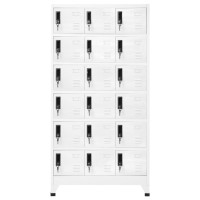 Produktbild för Förvaringsskåp vit 90x40x180 cm stål