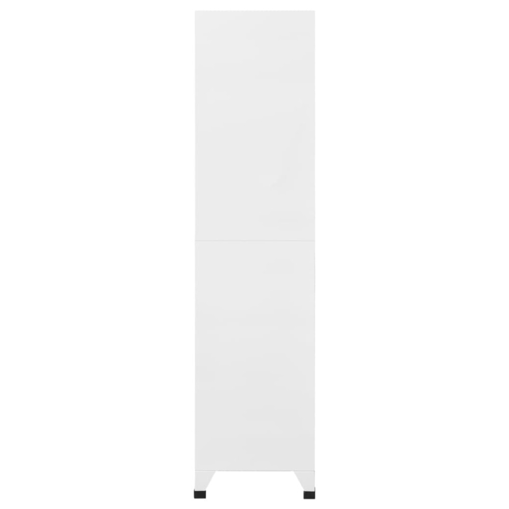Produktbild för Förvaringsskåp vit 90x40x180 cm stål