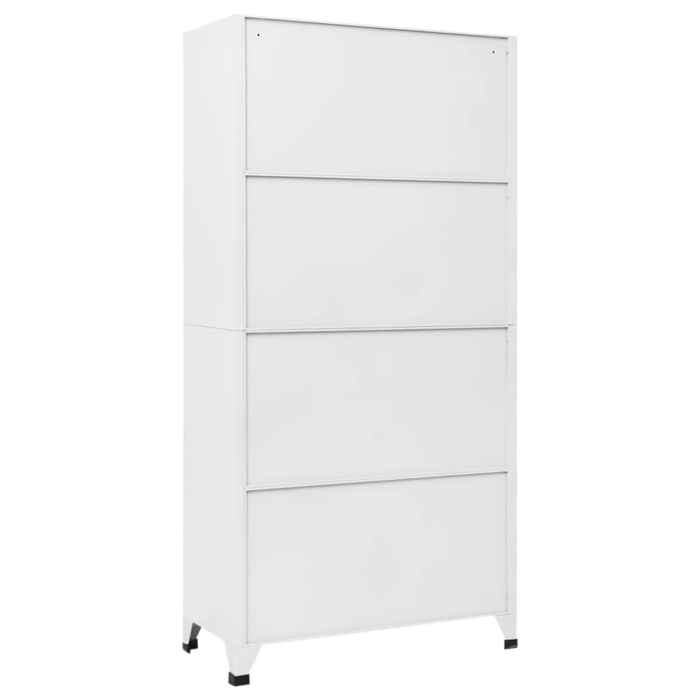 Produktbild för Förvaringsskåp vit 90x40x180 cm stål