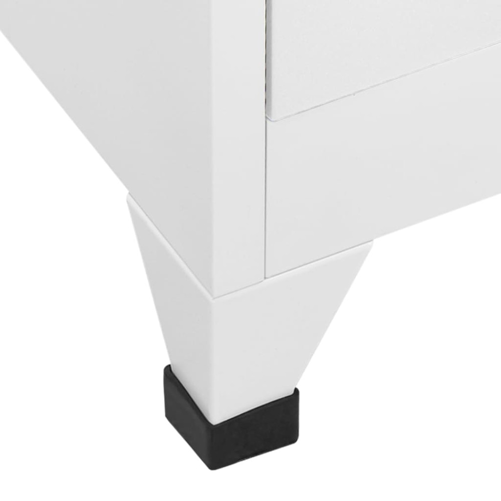 Produktbild för Förvaringsskåp vit 90x40x180 cm stål