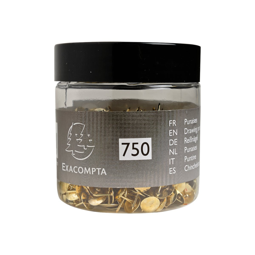 Produktbild för Exacompta - häftstift - 11 mm huvuddiameter, 9 mm nål - paket med 750