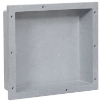 Miniatyr av produktbild för Infälld duschhylla niche matt grå 41x36x10 cm