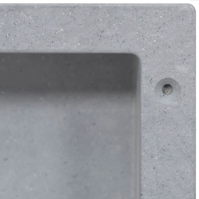 Produktbild för Infälld duschhylla niche matt grå 41x36x10 cm