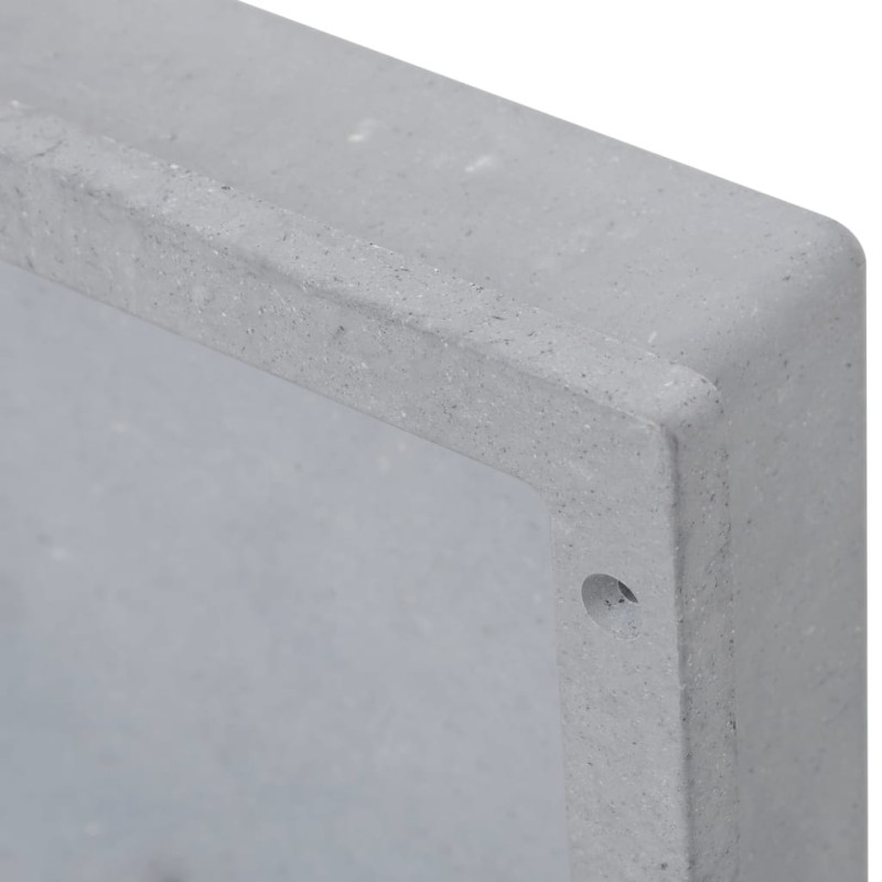 Produktbild för Infälld duschhylla niche matt grå 41x36x10 cm