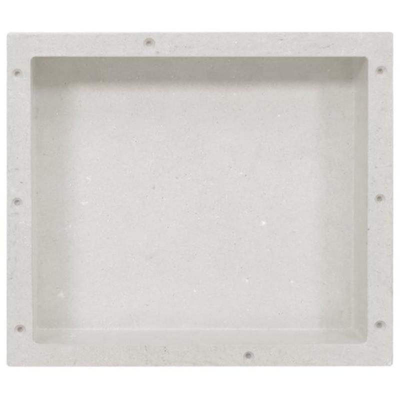 Produktbild för Infälld duschhylla niche matt vit 41x36x10 cm