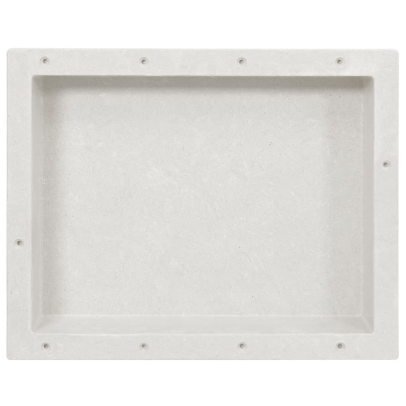 Produktbild för Infälld duschhylla niche matt vit 41x51x10 cm