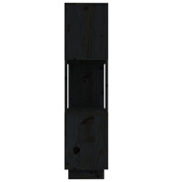 Miniatyr av produktbild för Bokhylla/rumsavdelare svart 80x25x101 cm massiv furu