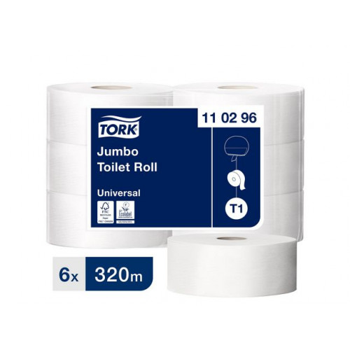 TORK Toalettpapper TORK Uni T1 2-lag 6/FP