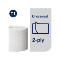 Produktbild för Toalettpapper TORK Uni T1 2-lag 6/fp