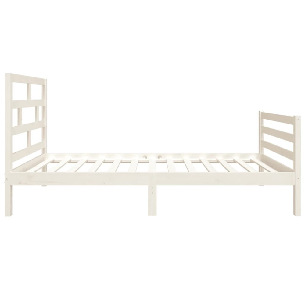 Produktbild för Sängram massiv furu 90x190 cm vit