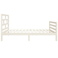 Produktbild för Sängram massiv furu 90x190 cm vit