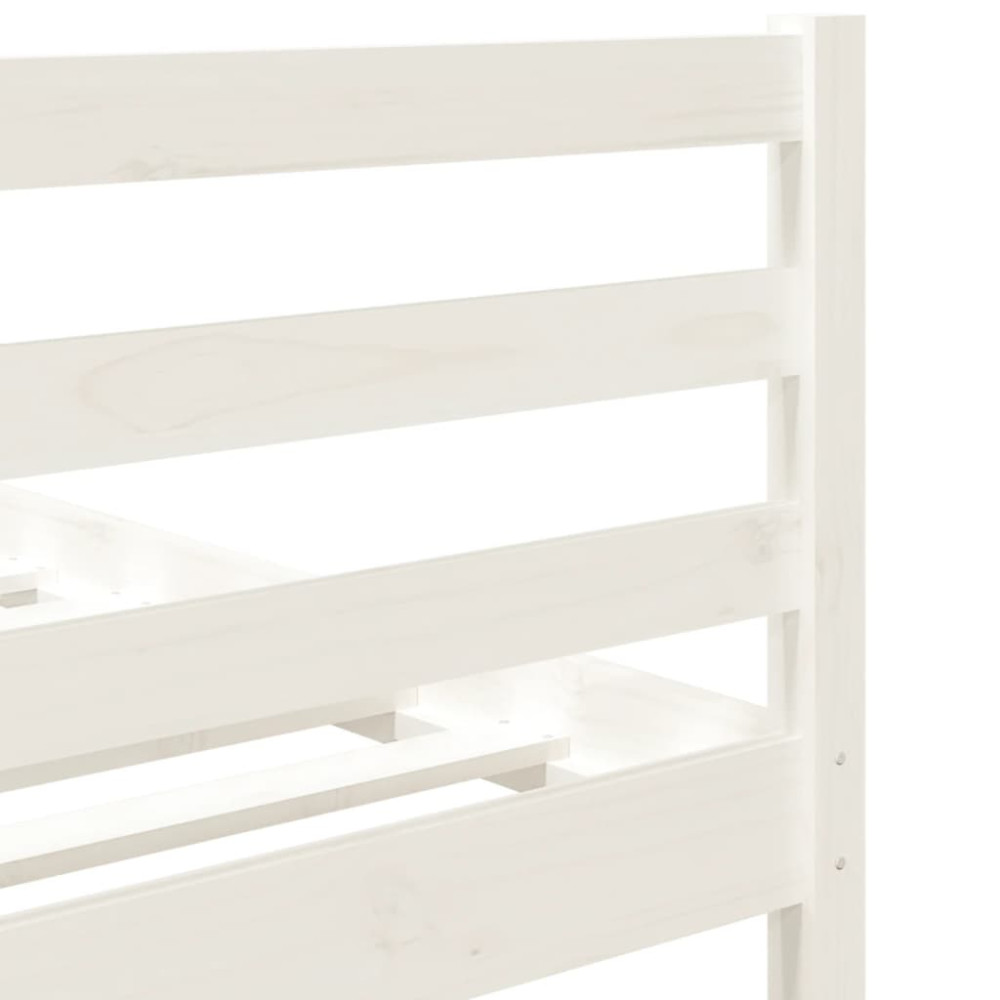 Produktbild för Sängram massiv furu 90x190 cm vit