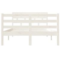 Produktbild för Sängram massiv furu 120x190 cm vit