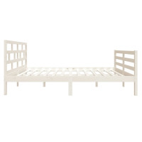 Produktbild för Sängram massiv furu 120x190 cm vit