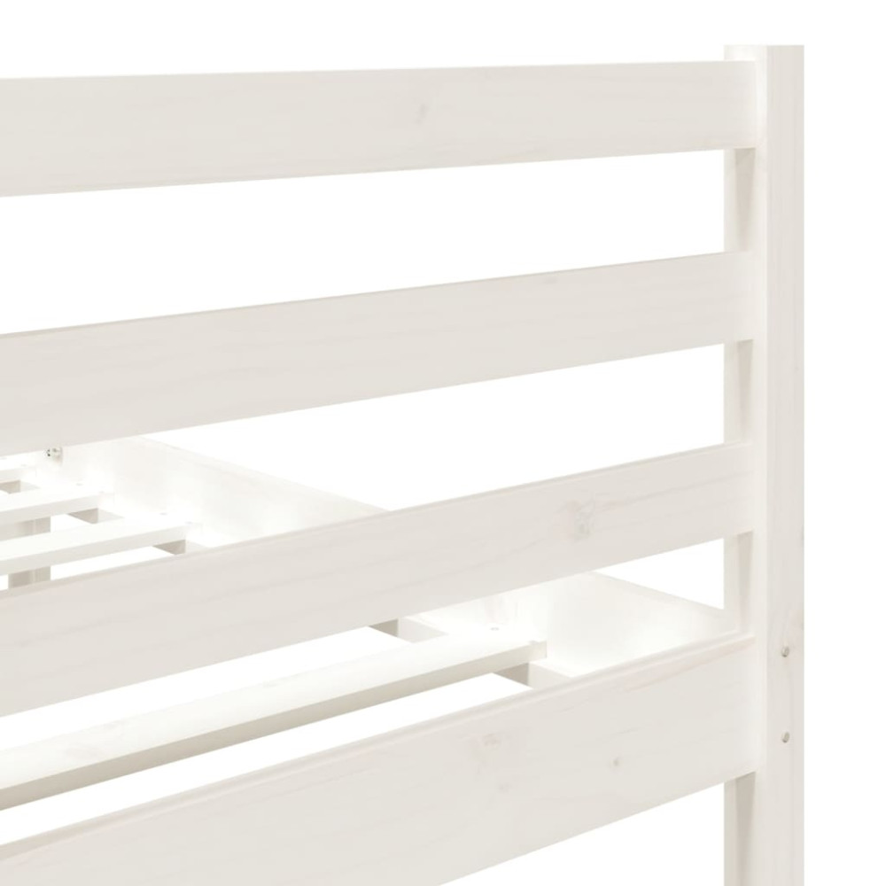 Produktbild för Sängram massiv furu 120x190 cm vit