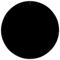 Produktbild för Spegel svart 40x3 cm rund järn för inomhusbruk