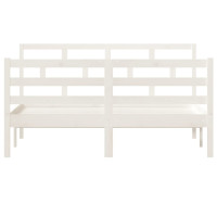 Produktbild för Sängram vit massiv furu 140x190 cm