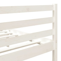 Produktbild för Sängram massiv furu 135x190 cm vit