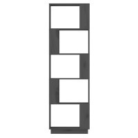 Produktbild för Bokhylla/rumsavdelar grå 51x25x163,5 cm massiv furu