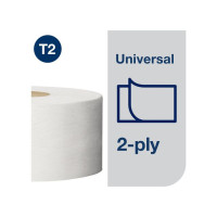 Produktbild för Toalettpapper TORK Uni T2 2-lag 12/fp