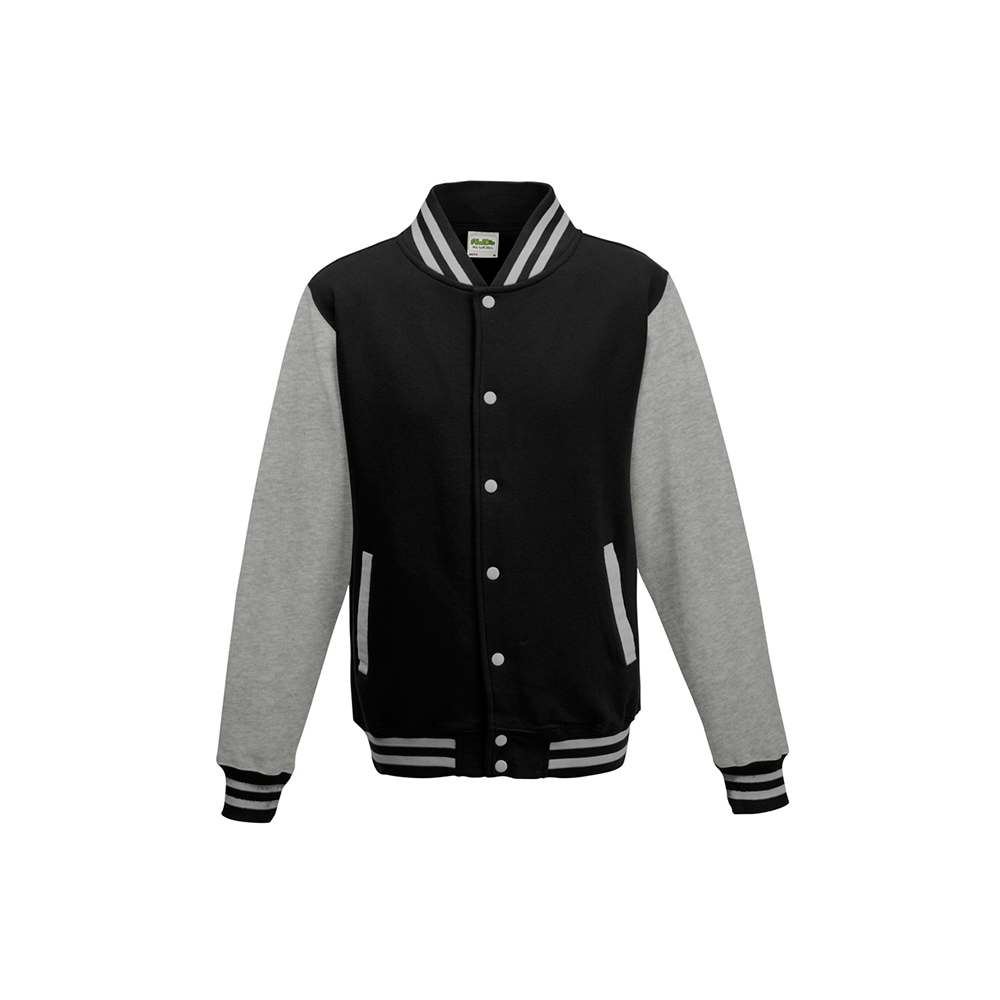 Produktbild för Varsity Jacket Jet Black/Heather Grey