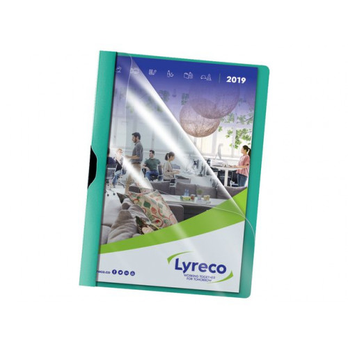 Lyreco Klämmapp LYRECO PP A4 3mm grön 5/fp