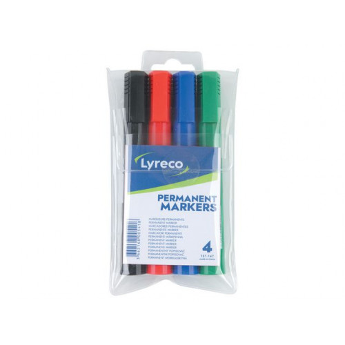 Lyreco Märkpenna LYRECO 1-5mm sort färger 4/FP