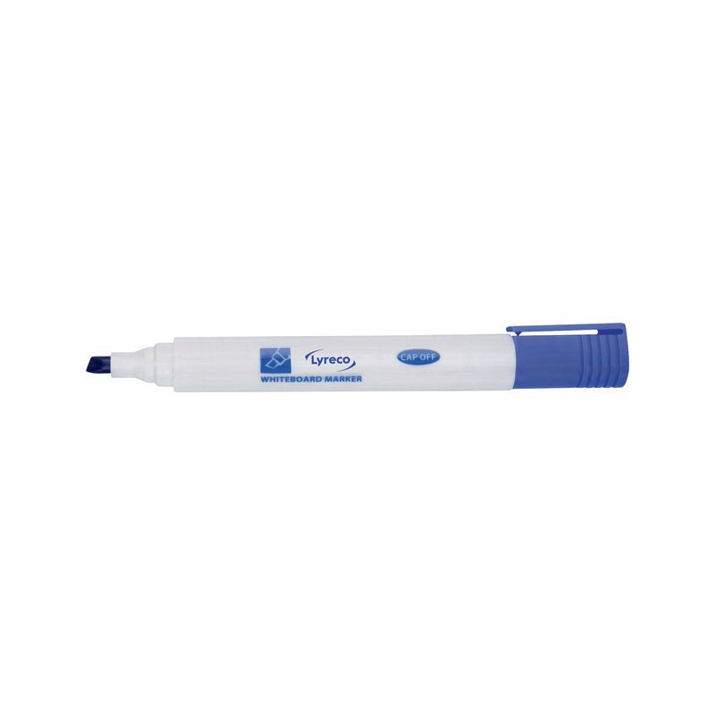Produktbild för Whiteboardpenna LYRECO drywipe sned blå