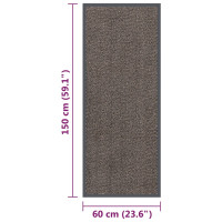 Produktbild för Dörrmatta tuftad 60x150 cm mörkbrun