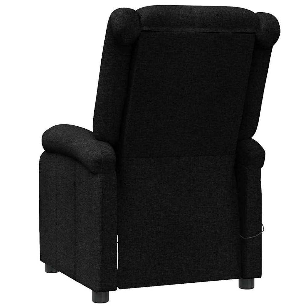 Produktbild för Massagefåtölj svart tyg
