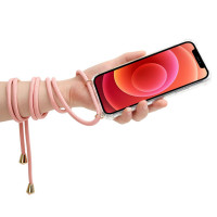 Miniatyr av produktbild för Halsrem för iPhone 13 Pro Svart + Rosa