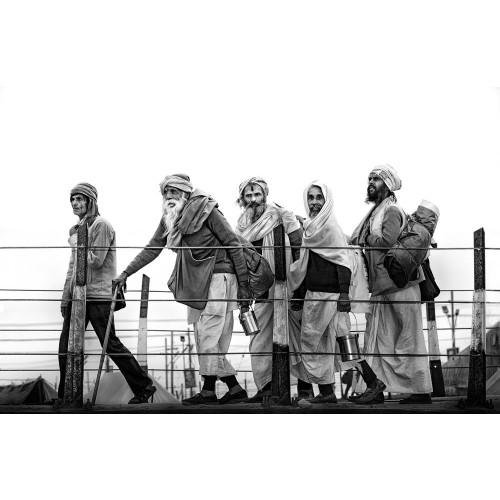 Pelcasa Pilgrims walking to kumbh mela poster